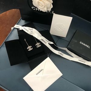 Chanel Crystal Dangle Earrings